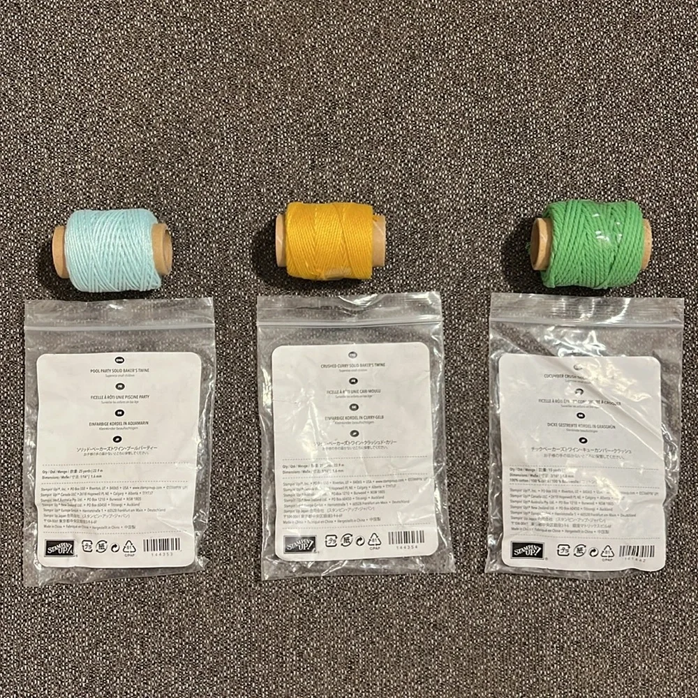 Stampin’ Up! Bakers Twine Lot of 3 NWT Retired Rare